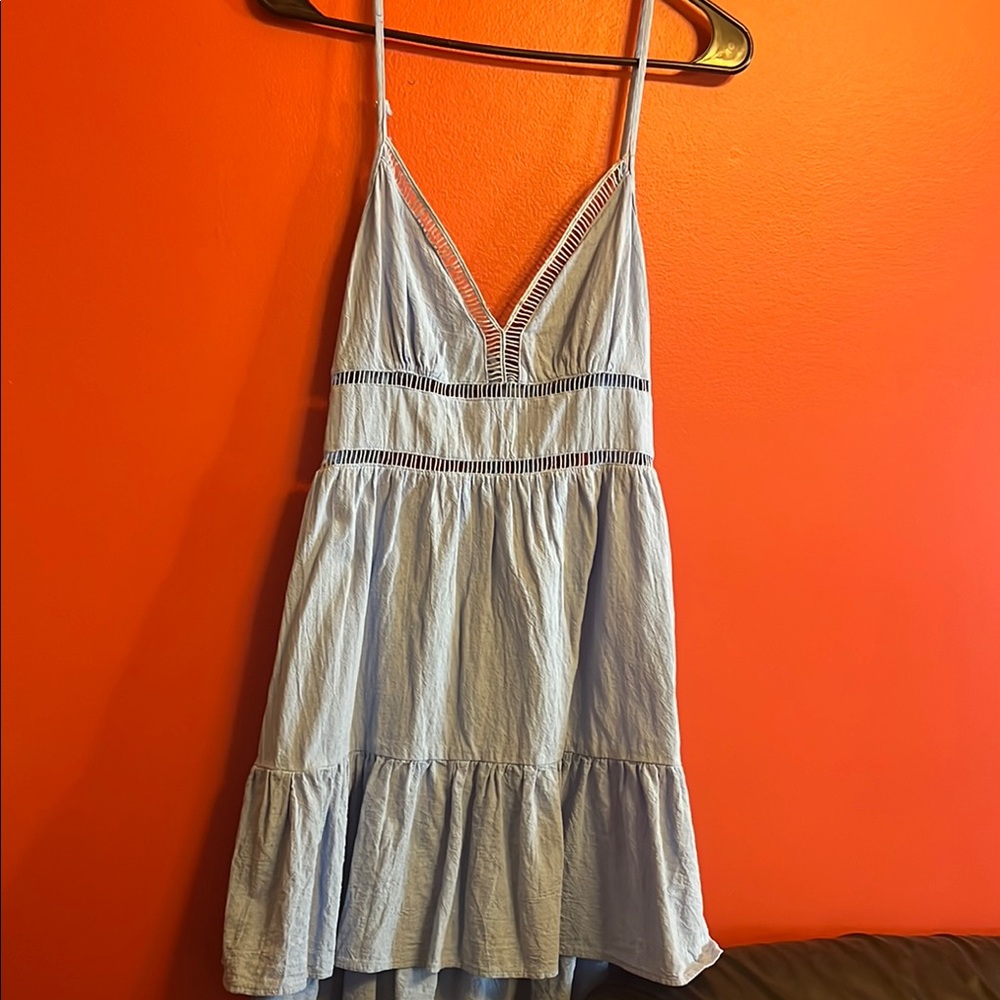 Cider Light Blue Backless Dress